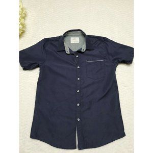 Croft & FLOW boys Shirt Short Sleeve Navy SMALL -8